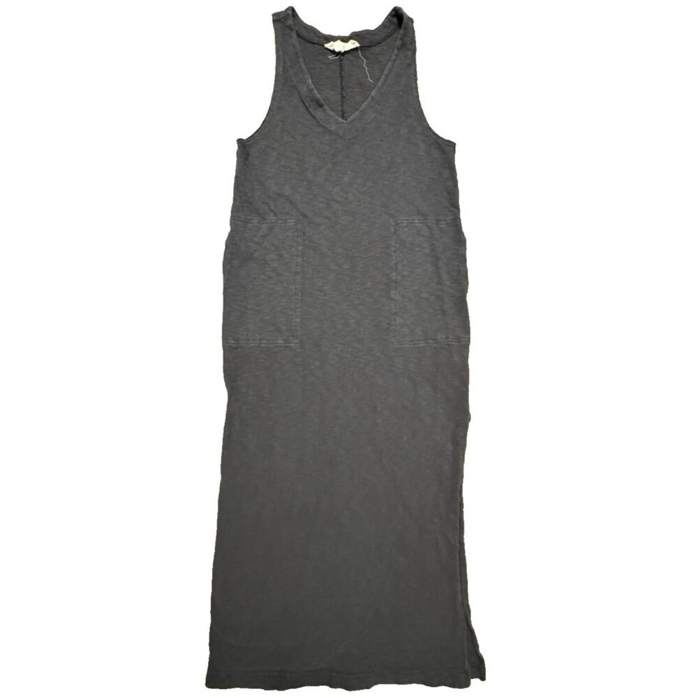 Free People Beach V Neck Sleeveless Side Slit Cotton Maxi Dress Oversized Small